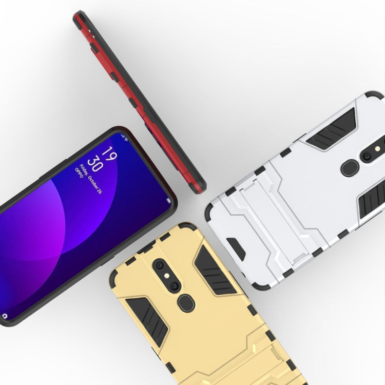 เคส PC + TPU กันกระแทกสำหรับ OPPO F11 Pro พร้อมตัวยึด, For OPPO F11 Pro