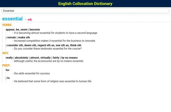 Oxford Collocations Dictionary Second Edition
