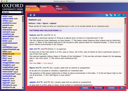 Oxford Learner's Thesaurus: A Dictionary of Synonyms for Mac
