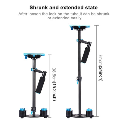 PULUZ 38.5-61 ซม. คาร์บอนไฟเบอร์มือถือโคลงสำหรับกล้องวิดีโอและกล้อง DSLR และ DV ดิจิตอลช่วงโหลด: 0.5-3 กก, P60T Blue, P60T Red