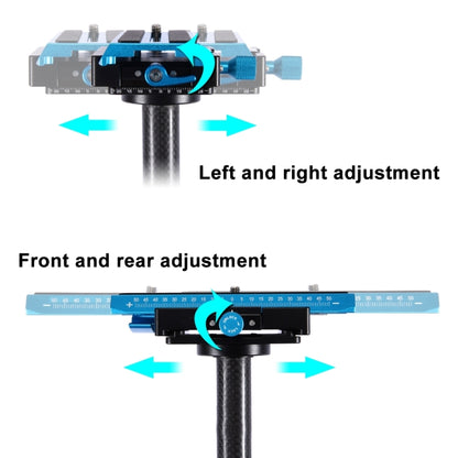 PULUZ 38.5-61 ซม. คาร์บอนไฟเบอร์มือถือโคลงสำหรับกล้องวิดีโอและกล้อง DSLR และ DV ดิจิตอลช่วงโหลด: 0.5-3 กก, P60T Blue, P60T Red