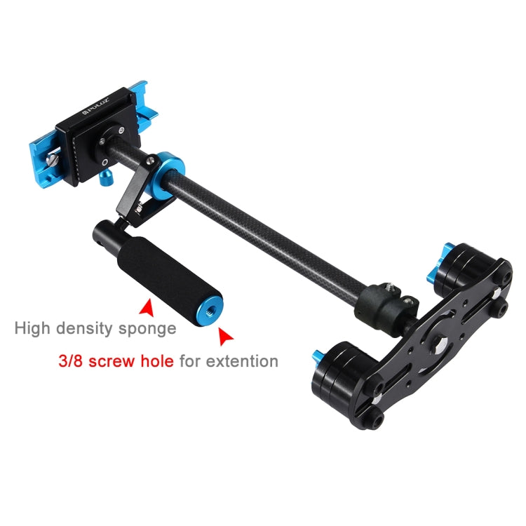 PULUZ 38.5-61 ซม. คาร์บอนไฟเบอร์มือถือโคลงสำหรับกล้องวิดีโอและกล้อง DSLR และ DV ดิจิตอลช่วงโหลด: 0.5-3 กก, P60T Blue, P60T Red