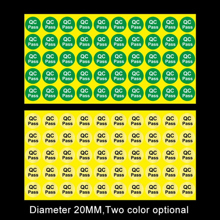 สติ๊กเกอร์ QC Pass ทรงกลม 1,000 ชิ้น ฉลาก QC Pass