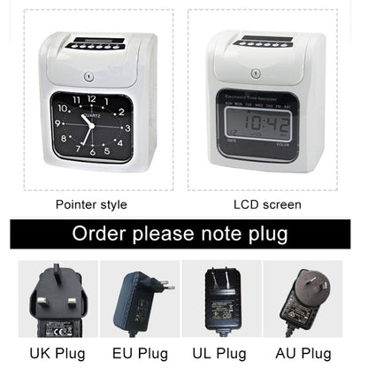 หน้าจอ LCD นาฬิกาเวลาอิเล็กทรอนิกส์กระดาษการ์ดภาษาอังกฤษเครื่อง Punch Machine, รองรับ Music Bell, LCD Screen