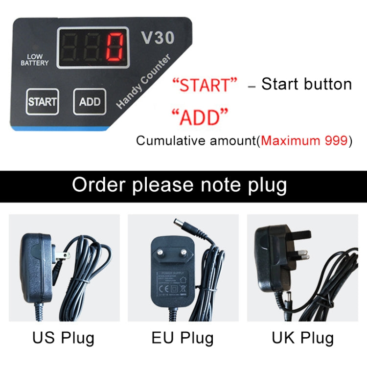 V30 มินิแบบพกพาหลายสกุลเงินกระดาษนับเครื่องนับเงิน, ปลั๊กสหภาพยุโรป, EU Plug