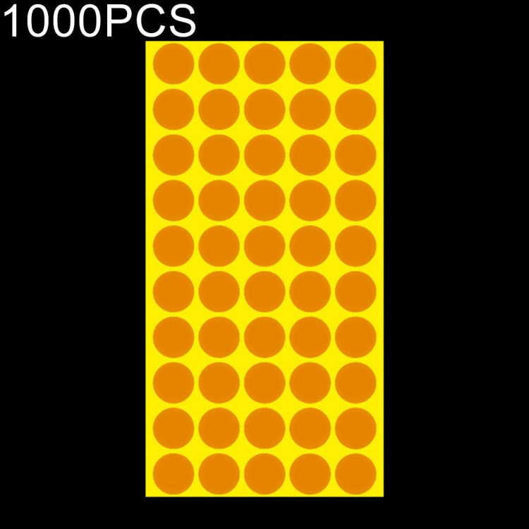 1,000 ชิ้นทรงกลมติดด้วยตนเองที่มีสีสันเครื่องหมายสติ๊กเกอร์เครื่องหมายฉลาก