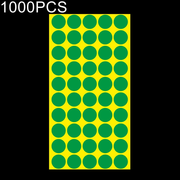 1,000 ชิ้นทรงกลมติดด้วยตนเองที่มีสีสันเครื่องหมายสติ๊กเกอร์เครื่องหมายฉลาก