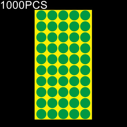 1,000 ชิ้นทรงกลมติดด้วยตนเองที่มีสีสันเครื่องหมายสติ๊กเกอร์เครื่องหมายฉลาก