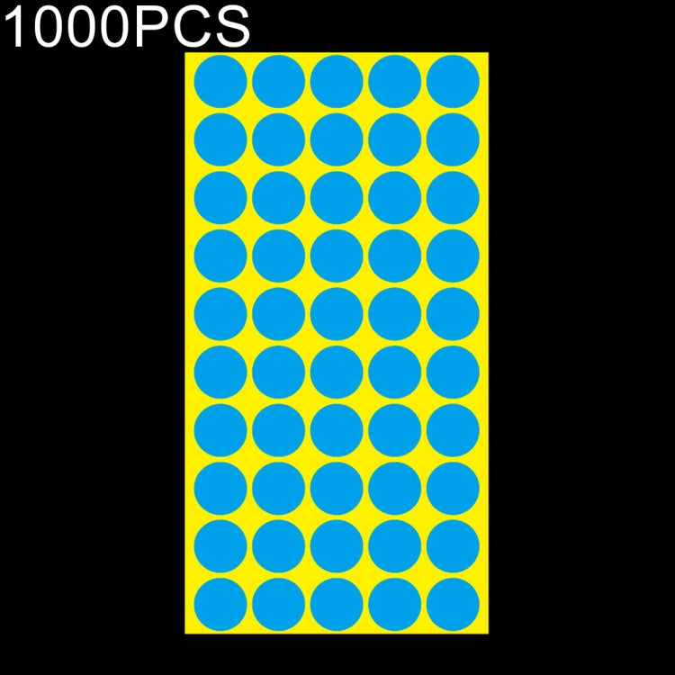 1,000 ชิ้นทรงกลมติดด้วยตนเองที่มีสีสันเครื่องหมายสติ๊กเกอร์เครื่องหมายฉลาก
