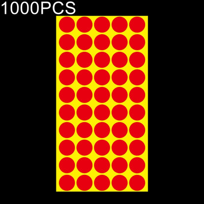1,000 ชิ้นทรงกลมติดด้วยตนเองที่มีสีสันเครื่องหมายสติ๊กเกอร์เครื่องหมายฉลาก