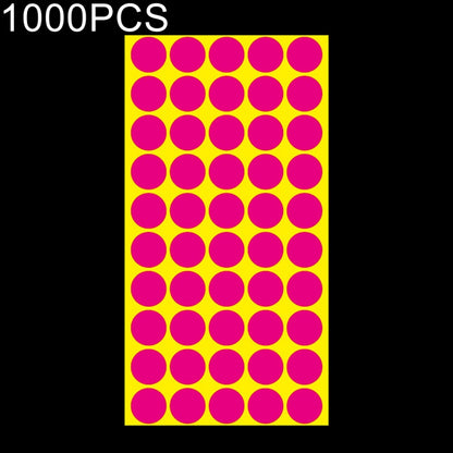 1,000 ชิ้นทรงกลมติดด้วยตนเองที่มีสีสันเครื่องหมายสติ๊กเกอร์เครื่องหมายฉลาก
