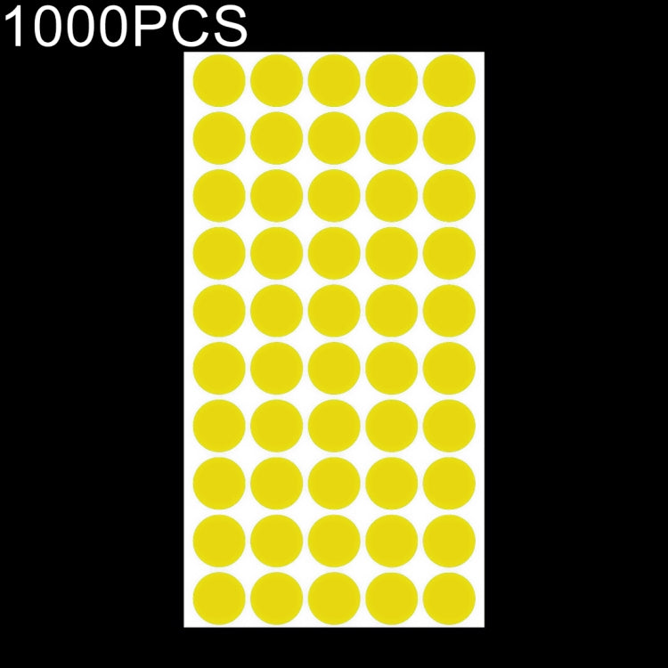 1,000 ชิ้นทรงกลมติดด้วยตนเองที่มีสีสันเครื่องหมายสติ๊กเกอร์เครื่องหมายฉลาก