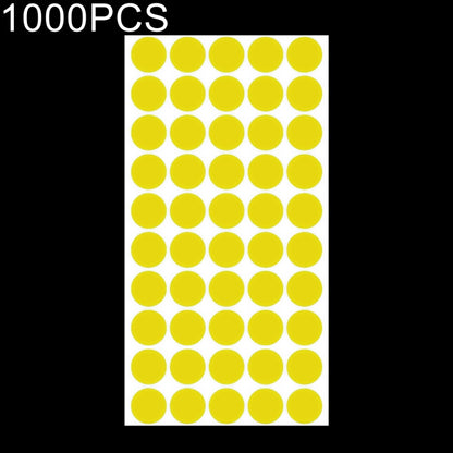 1,000 ชิ้นทรงกลมติดด้วยตนเองที่มีสีสันเครื่องหมายสติ๊กเกอร์เครื่องหมายฉลาก