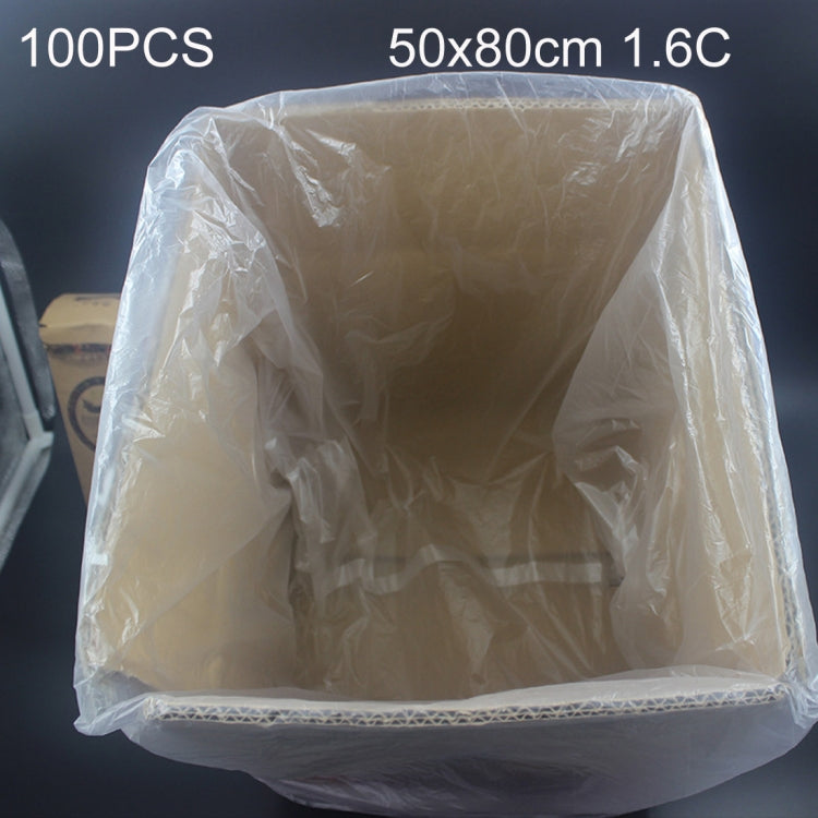 100 ชิ้น 1.6C ถุงบรรจุภัณฑ์พลาสติก PE กันความชื้นกันฝุ่นขนาด: 50 ซม. x 80 ซม., 50cm x 80cm