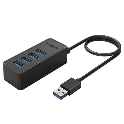 ORICO W5P-U3-30 4 พอร์ต USB 3.0 ฮับเดสก์ท็อปพร้อมแหล่งจ่ายไฟสาย Micro USB ขนาด 30 ซม, W5P-U3-30 Black