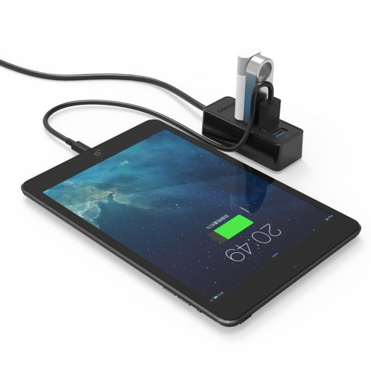 ORICO W5P-U3-30 4 พอร์ต USB 3.0 ฮับเดสก์ท็อปพร้อมแหล่งจ่ายไฟสาย Micro USB ขนาด 30 ซม, W5P-U3-30 Black