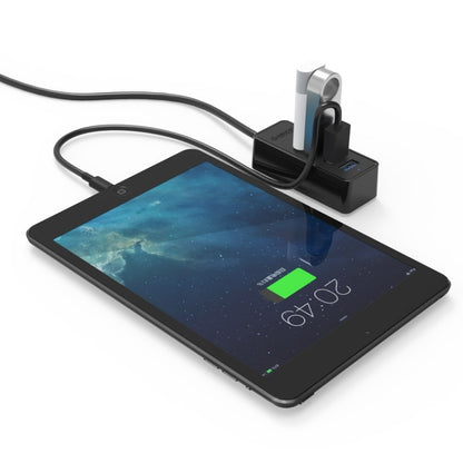 ORICO W5P-U3-30 4 พอร์ต USB 3.0 ฮับเดสก์ท็อปพร้อมแหล่งจ่ายไฟสาย Micro USB ขนาด 30 ซม, W5P-U3-30 Black