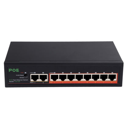 8 พอร์ต 10/100Mbps POE Switch IEEE802.3af Power Over Ethernet เครือข่ายสำหรับกล้อง IP โทรศัพท์ VoIP AP อุปกรณ์, 8 Ports Black