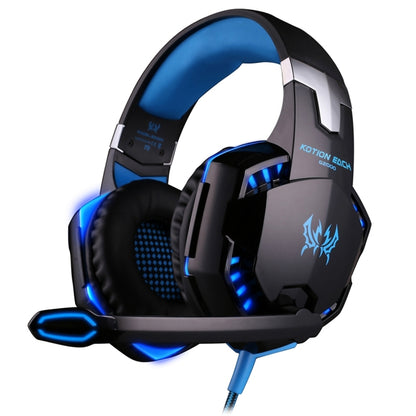 KOTION EACH G2000 หูฟังเล่นเกมแบบครอบหูชุดหูฟังหูฟังแบบคาดศีรษะพร้อมไมโครโฟนสเตอริโอเบสไฟ LED สำหรับนักเล่นเกมพีซี ความยาวสายเคเบิล: ประมาณ 2.2 ม. (สีขาว + แดง), G2000