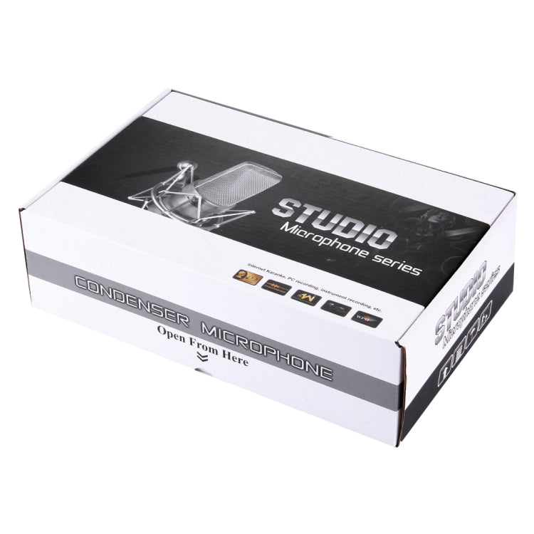 FIFINE F-700 ไมโครโฟนบันทึกเสียงคอนเดนเซอร์ระดับมืออาชีพพร้อมตัวยึดกระแทกสำหรับสตูดิโอวิทยุกระจายเสียงและถ่ายทอดสดบอร์ดคาสต์พอร์ตหูฟังขนาด 3.5 มม. ความยาวสายเคเบิล: 2.5 ม.