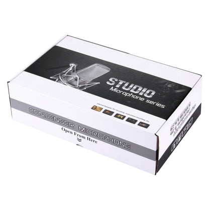 FIFINE F-700 ไมโครโฟนบันทึกเสียงคอนเดนเซอร์ระดับมืออาชีพพร้อมตัวยึดกระแทกสำหรับสตูดิโอวิทยุกระจายเสียงและถ่ายทอดสดบอร์ดคาสต์พอร์ตหูฟังขนาด 3.5 มม. ความยาวสายเคเบิล: 2.5 ม.