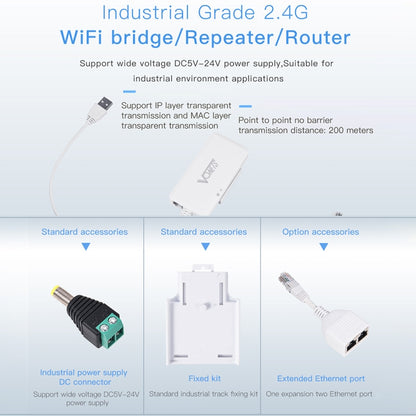 VONETS VAP11G-500S High Power CPE 20dbm Mini WiFi 300Mbps Bridge WiFi Repeater สัญญาณ Booster, ไร้สายกลางแจ้ง Point to Point,ไม่มีอุปสรรค, VAP11G-500