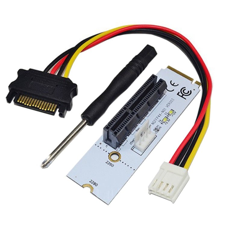 NGFF M.2 Key M ถึง PCI-E 1X/4X/8X/16X กราฟิกการ์ด Mining Slot อะแดปเตอร์ Riser Converter การ์ด LED, VER003