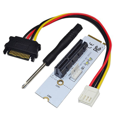 NGFF M.2 Key M ถึง PCI-E 1X/4X/8X/16X กราฟิกการ์ด Mining Slot อะแดปเตอร์ Riser Converter การ์ด LED, VER003