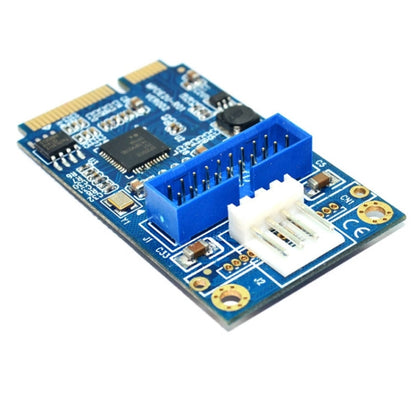 MINI PCI-E เป็น USB 3.0 ด้านหน้า 19 พินเดสก์ท็อปพีซีการ์ดขยายพร้อมพอร์ตเชื่อมต่อสายไฟ 4 พิน, 4 Pin Power