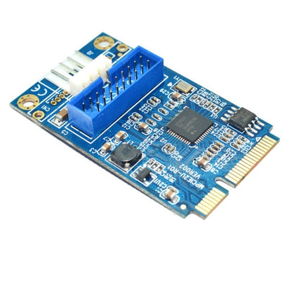 MINI PCI-E เป็น USB 3.0 ด้านหน้า 19 พินเดสก์ท็อปพีซีการ์ดขยายพร้อมพอร์ตเชื่อมต่อสายไฟ 4 พิน, 4 Pin Power