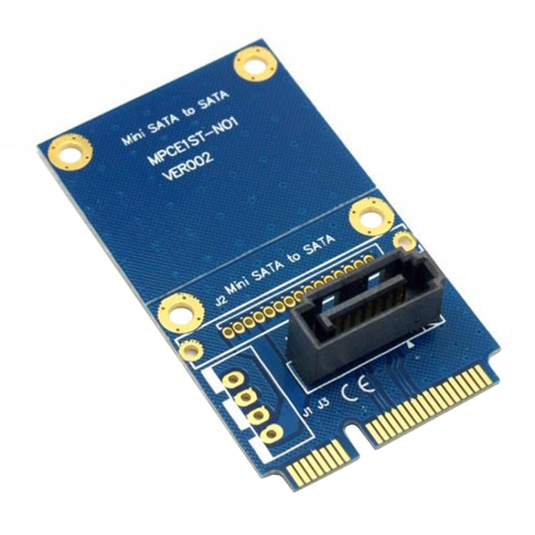 MINI SATA ถึง 7 Pin SATA Mini PCI-E HDD ฮาร์ดดิสก์ไดรฟ์การ์ดอะแดปเตอร์ขยาย
