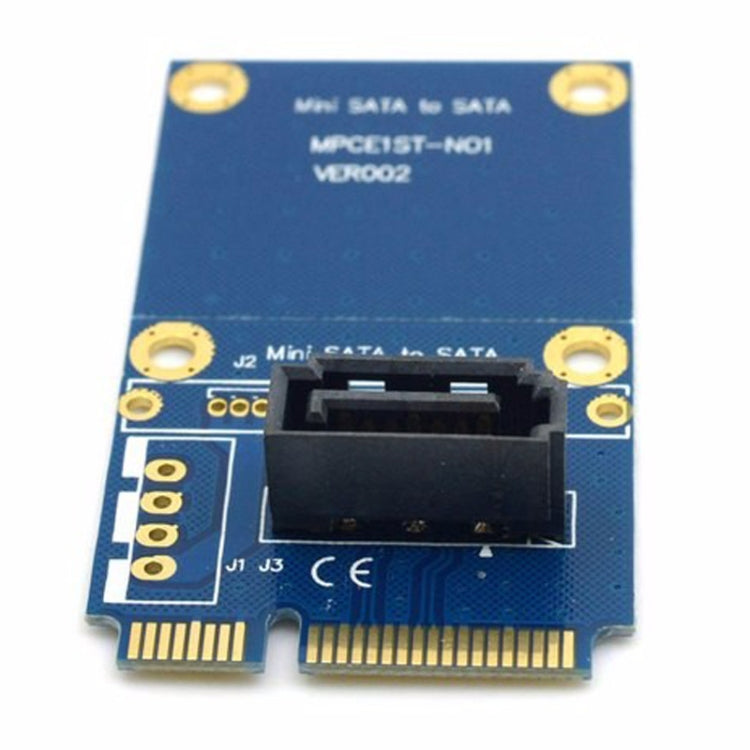 MINI SATA ถึง 7 Pin SATA Mini PCI-E HDD ฮาร์ดดิสก์ไดรฟ์การ์ดอะแดปเตอร์ขยาย