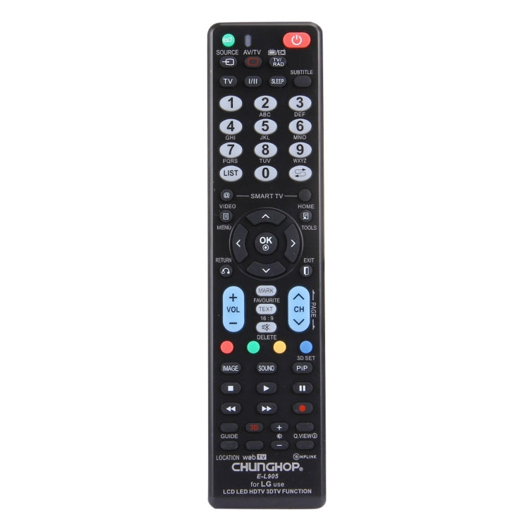 CHUNGHOP E-L905 รีโมทคอนโทรลสากลสำหรับ LG LED LCD HDTV 3DTV, For LG TV
