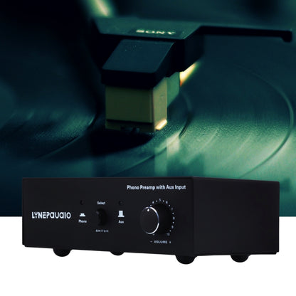 B855 LINEPAUDIO เครื่องขยายสัญญาณ Prephonograph สำหรับโทรศัพท์พร้อมอินพุตเสริมและการควบคุมระดับเสียง