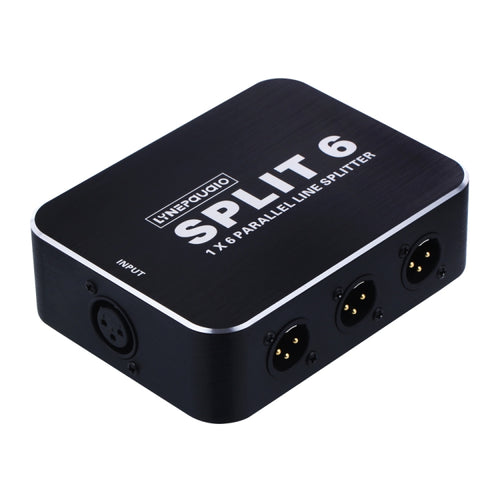 B866 1 XLR แยกจำหน่ายขนานแนวนอน, 1 อินพุตและ 6 เอาต์พุต