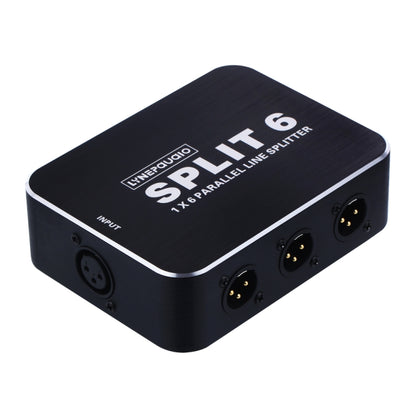 B866 1 XLR แยกจำหน่ายขนานแนวนอน, 1 อินพุตและ 6 เอาต์พุต