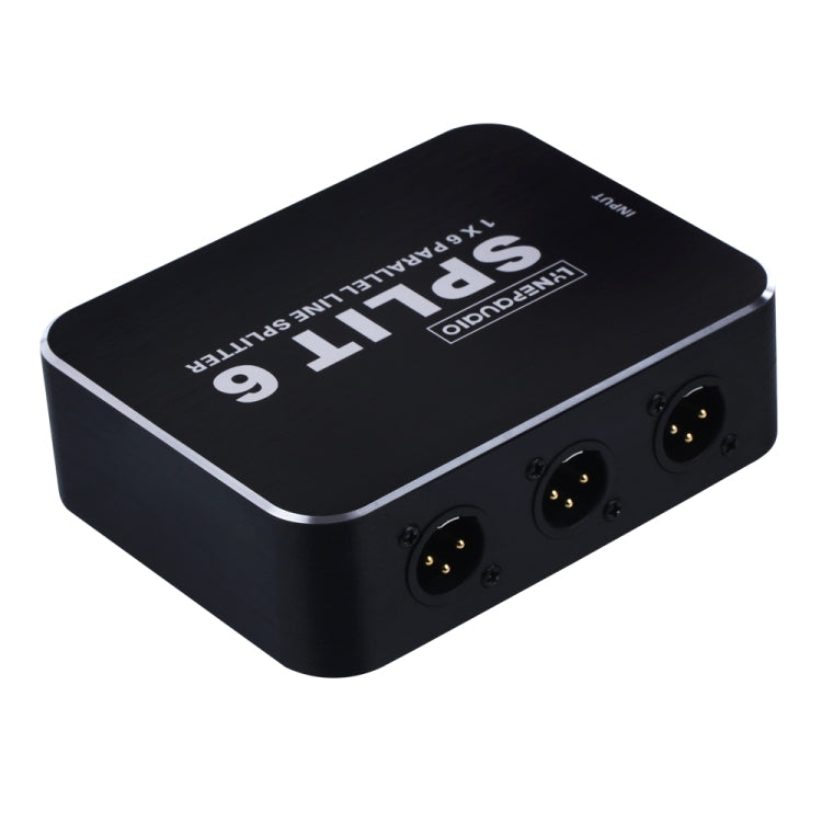 B866 1 XLR แยกจำหน่ายขนานแนวนอน, 1 อินพุตและ 6 เอาต์พุต
