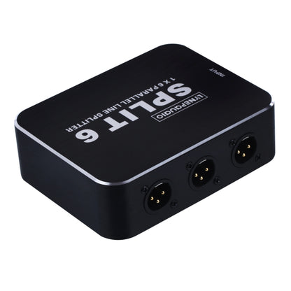 B866 1 XLR แยกจำหน่ายขนานแนวนอน, 1 อินพุตและ 6 เอาต์พุต