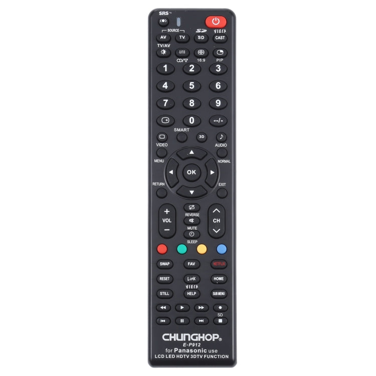 CHUNGHOP E-P912 รีโมทคอนโทรลสากลสำหรับ PANASONIC LED TV / LCD TV / HDTV / 3DTV, for PANASONIC TV
