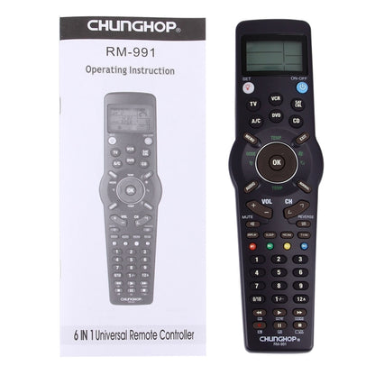CHUNGHOP RM-L991 Universal LCD รีโมทคอนโทรลพร้อมฟังก์ชั่นการเรียนรู้สำหรับทีวี VCR SAT CBL DVD CD A/C, RM-L991