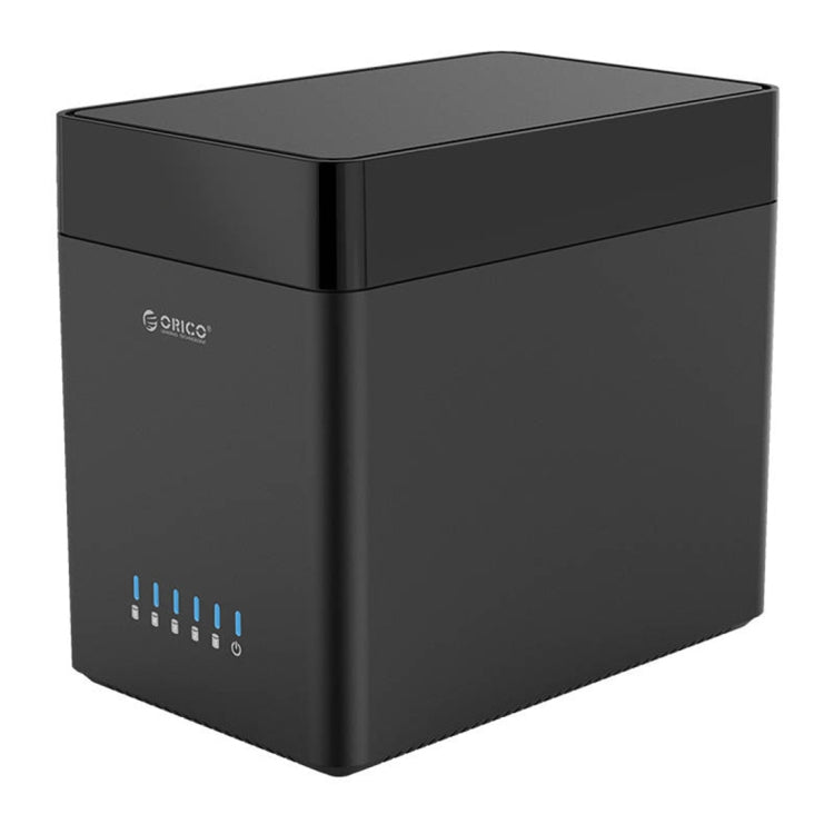 ORICO DS500U3 3.5 นิ้ว 5 Bay กล่องใส่ฮาร์ดไดรฟ์ USB 3.0 แบบแม่เหล็กพร้อมไฟ LED สีฟ้า, USB 3.0