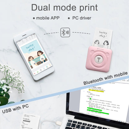 เครื่องพิมพ์บลูทูธความร้อนแบบพกพา Inkless Pocket Peripage A6, A6 Pink, A6 Blue, A6 White