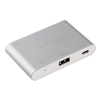 P27 Metal Cover Micro USB เป็น HDMI + VGA HDTV Converter อะแดปเตอร์ AV ดิจิตอล, ขับเคลื่อนโดย EZCast, รองรับระบบ iOS / Android / Windows