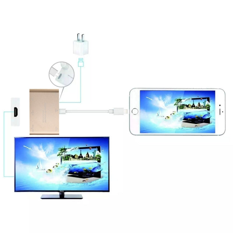P27 Metal Cover Micro USB เป็น HDMI + VGA HDTV Converter อะแดปเตอร์ AV ดิจิตอล, ขับเคลื่อนโดย EZCast, รองรับระบบ iOS / Android / Windows