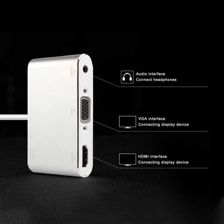 P27 Metal Cover Micro USB เป็น HDMI + VGA HDTV Converter อะแดปเตอร์ AV ดิจิตอล, ขับเคลื่อนโดย EZCast, รองรับระบบ iOS / Android / Windows