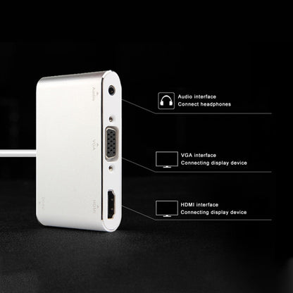 P27 Metal Cover Micro USB เป็น HDMI + VGA HDTV Converter อะแดปเตอร์ AV ดิจิตอล, ขับเคลื่อนโดย EZCast, รองรับระบบ iOS / Android / Windows