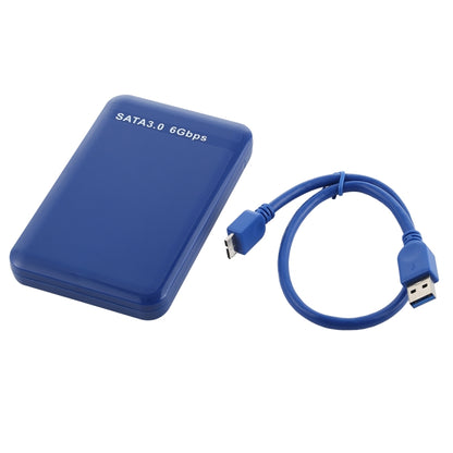 กล่องใส่ HDD ขนาด 2.5 นิ้ว 6Gbps SATA 3.0 ถึง USB 3.0 ฮาร์ดดิสก์ไดรฟ์กล่องกรณีภายนอก, Blue