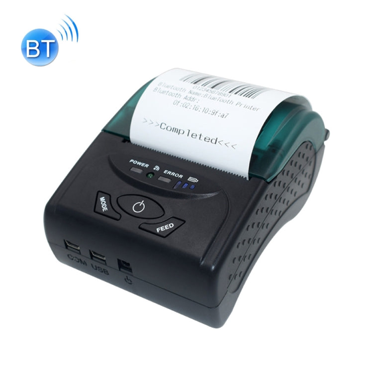POS-5807 เครื่องพิมพ์ตั๋วบลูทูธความร้อนพอร์ต USB แบบพกพาขนาด 58 มม. ขนาดกระดาษความร้อนที่รองรับสูงสุด: 57x50 มม.
