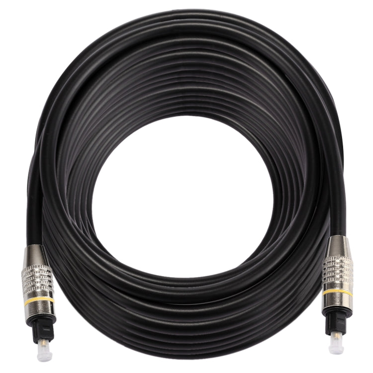20 ม. OD6.0 มม. หัวโลหะชุบนิกเกิล Toslink สายสัญญาณเสียงดิจิตอลชายกับชาย, Length: 20m