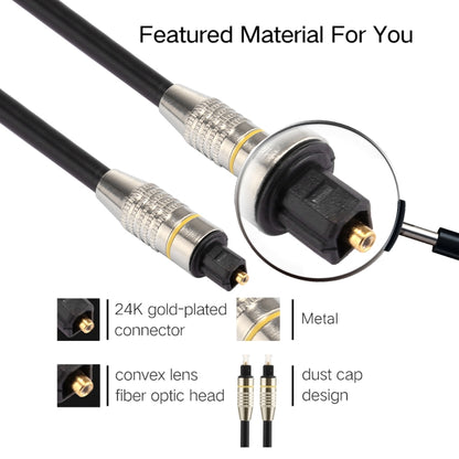 25 ม. OD6.0 มม. หัวโลหะชุบนิกเกิล Toslink สายสัญญาณเสียงดิจิตอลชายกับชาย, Length: 25m